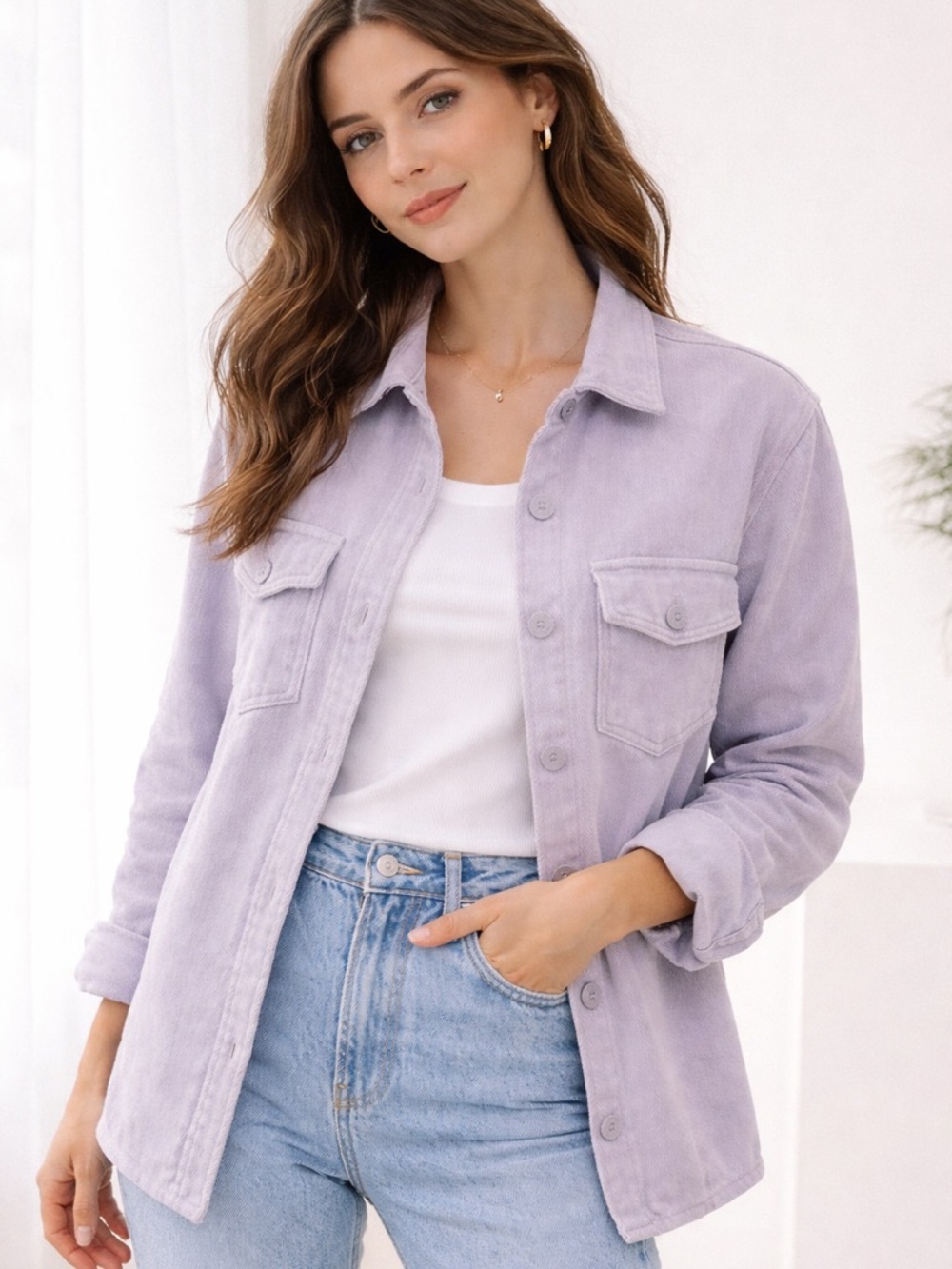 Wilfred Free Lavender Knit Label Detail
